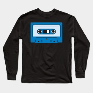 Audio Cassette Cyan Long Sleeve T-Shirt